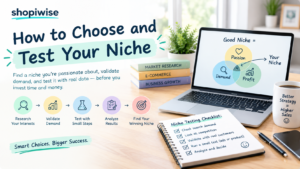 A funnel narrowing many niche ideas down to a few finalists
