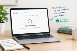 Shopify product pages not appearing in Google search results, highlighting the importance of product SEO and search visibility