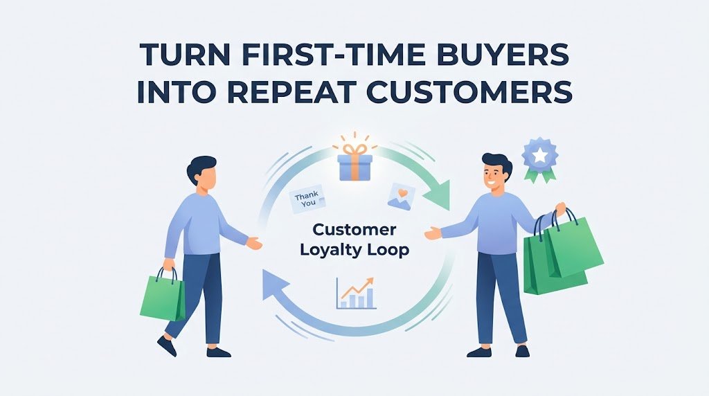 turn first-time buyers into repeat customers shopify strategy