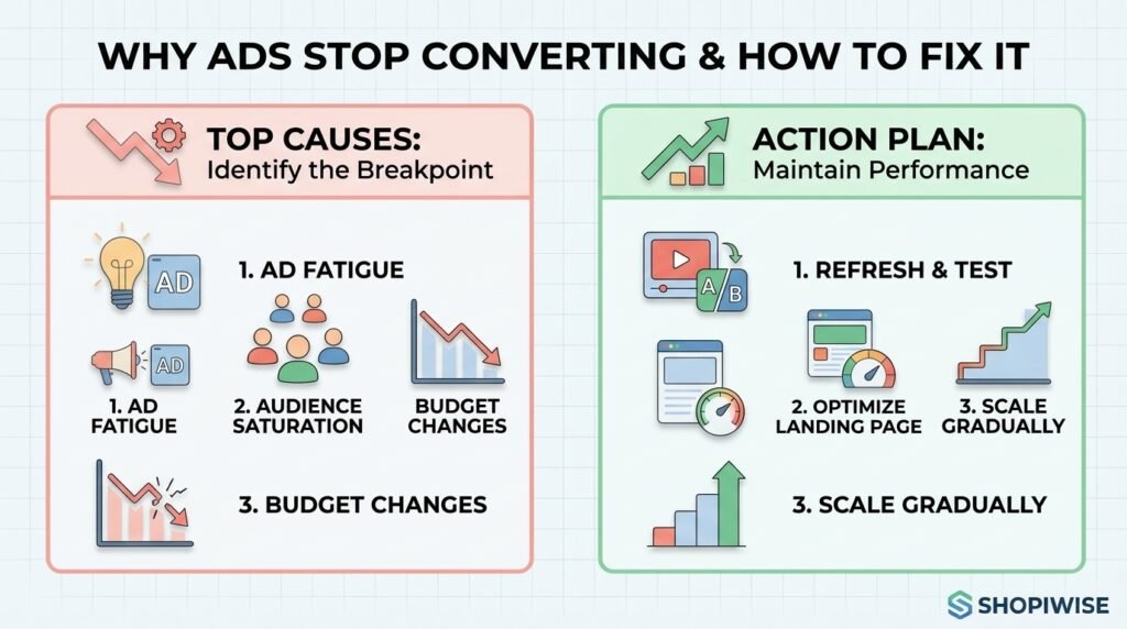 why winning ads stop converting and how to fix them