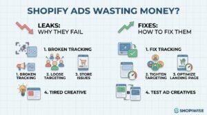 shopify ads wasting money and how to fix them